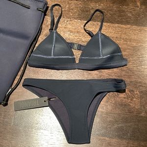 New Triangle Two Piece Bikini Billie Into the Night Navy Med/Small